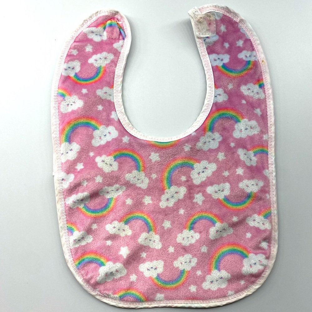 FREE GIFT - Rainbow Clouds Baby Bib - Velvet Like
